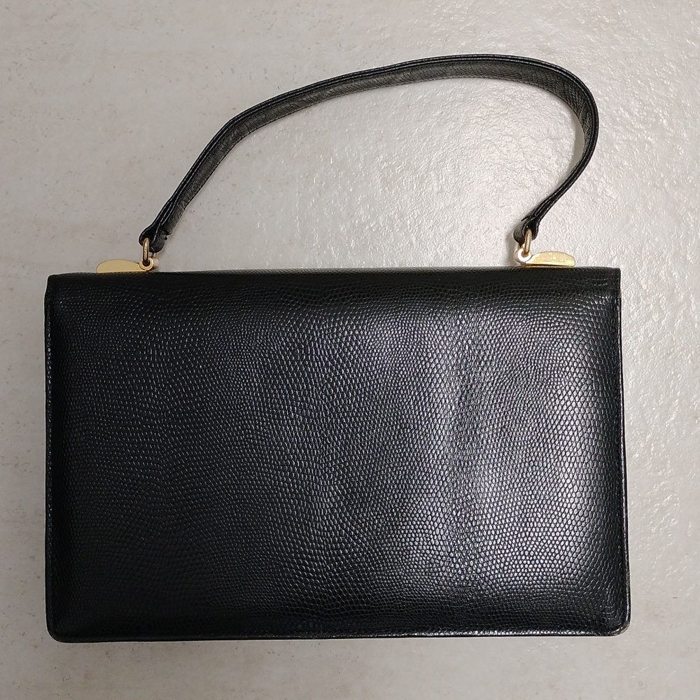 Vintage black leather purse (with coin 👛)